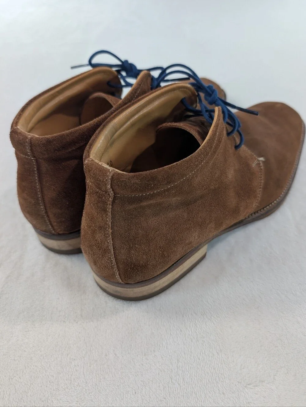 Gordon Rush Tan Suede Leather Chukka Boots Made in Italy Square Toe Men’s Sz 10